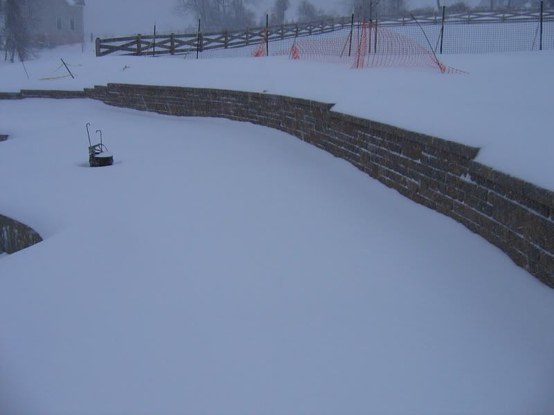 Snow along the long wall